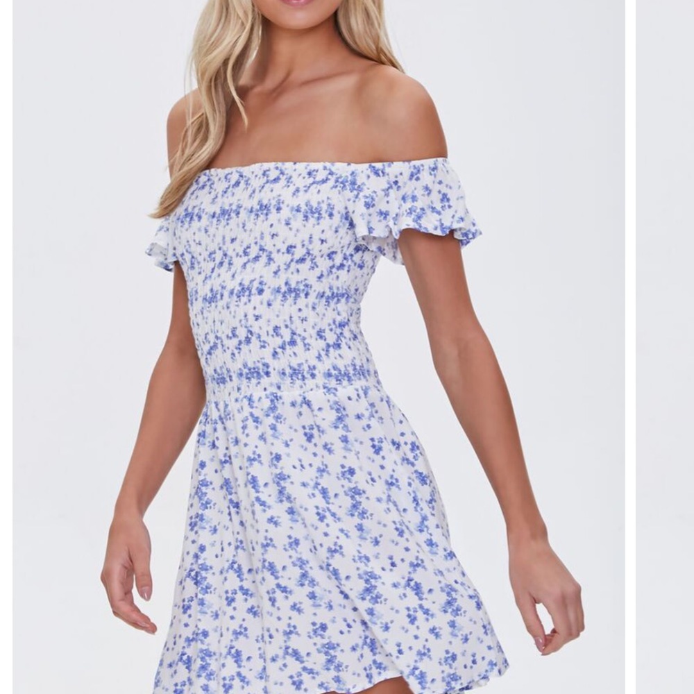 forever 21 : blue floral summer dress
